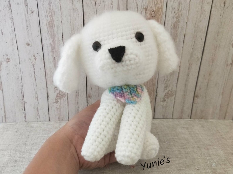 Crochet dog pattern : Bichon Frise , crochet amigurumi, amigurumi dog image 7