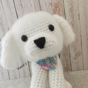 Crochet dog pattern : Bichon Frise , crochet amigurumi, amigurumi dog image 2
