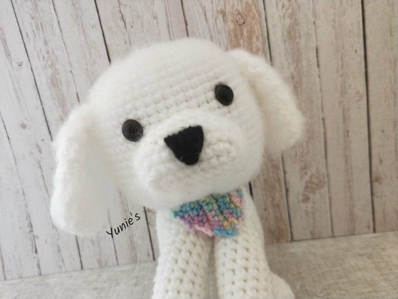 Crochet dog pattern : Bichon Frise , crochet amigurumi, amigurumi dog image 2