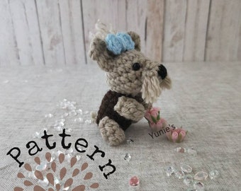 Crochet dog pattern : Amigurumi Terrier ,Yorkshire Terrier pattern