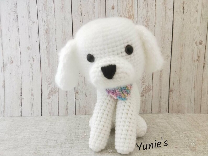 Crochet dog pattern : Bichon Frise , crochet amigurumi, amigurumi dog image 9