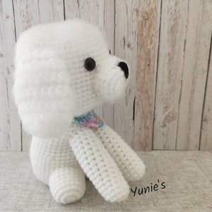 Crochet dog pattern : Bichon Frise , crochet amigurumi, amigurumi dog image 4