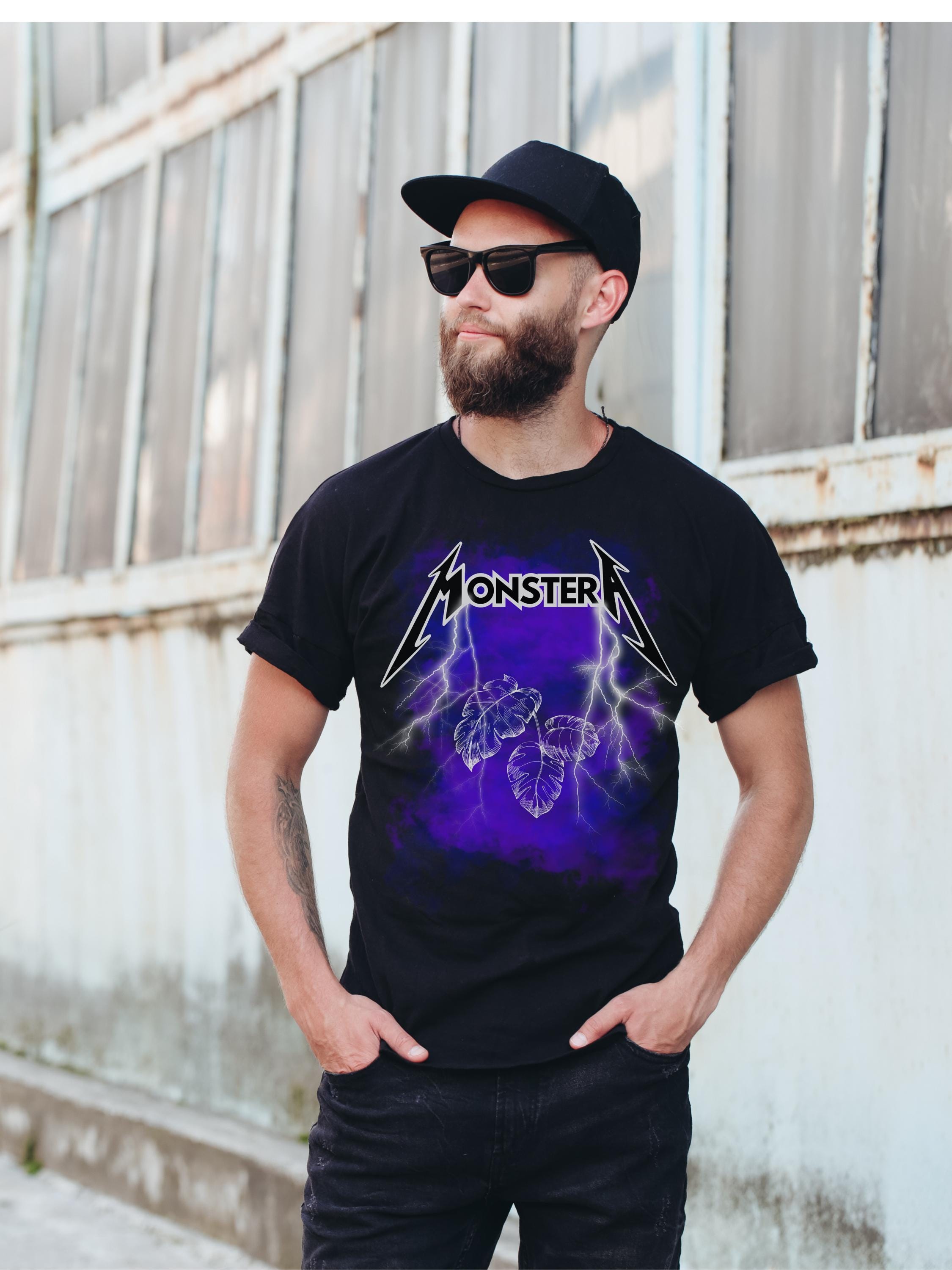 Style Metallica Magliette Metallica Inspired Plant Lover T-shirt: 80s Metal  Monstera Tee