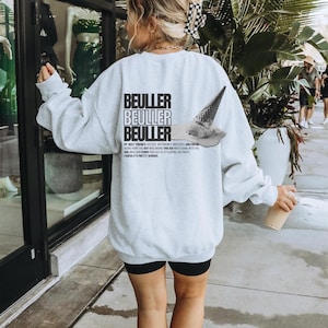 Ferris Beullers Day Off Unisex Crewneck Sweatshirt 80s movie lover gift 80s movie quote 80s nostalgia apparel Save Ferris Retro Style