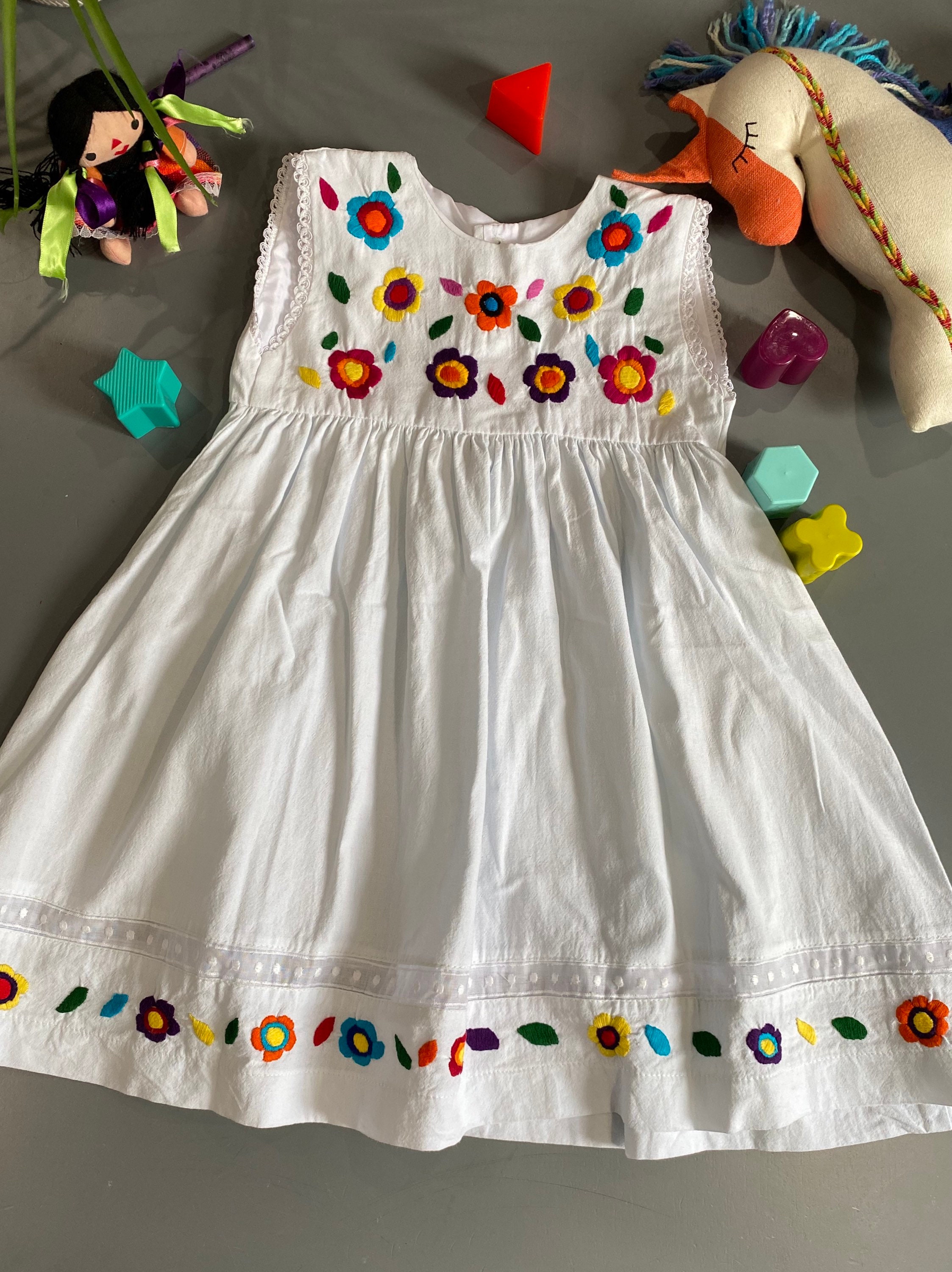 mexican flower girl dress