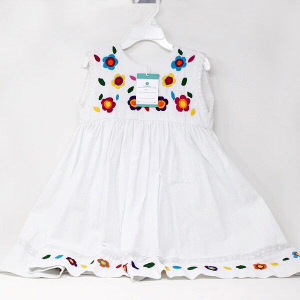 Buy Mexican Embroidered Dress Etsy