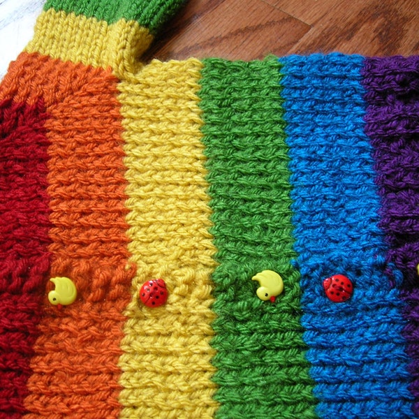 rainbow baby sweater to last the whole first winter, and maybe the next!
