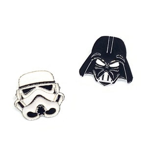 Darth Vader and Stormtrooper Head Soft Enamel Metal Disney Star Wars Pin