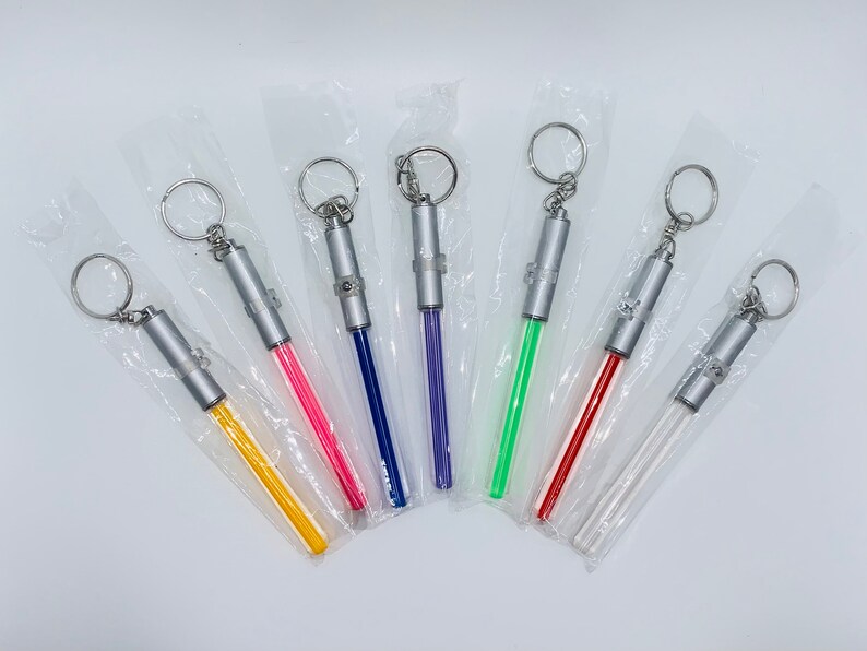 Star Wars Light up Lightsaber Keychain Etsy