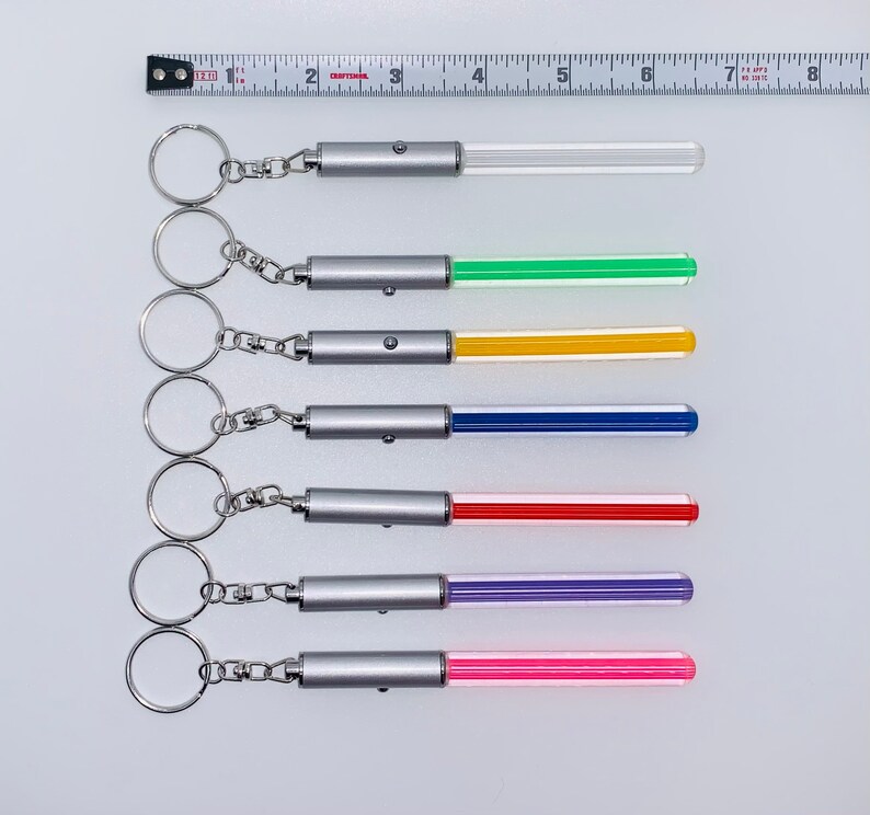 Star Wars Light up Lightsaber Keychain Etsy