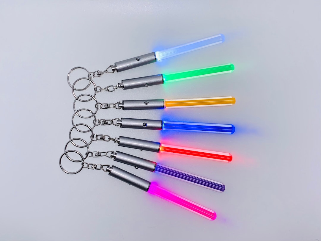 Star Wars Light up Lightsaber Keychain Etsy