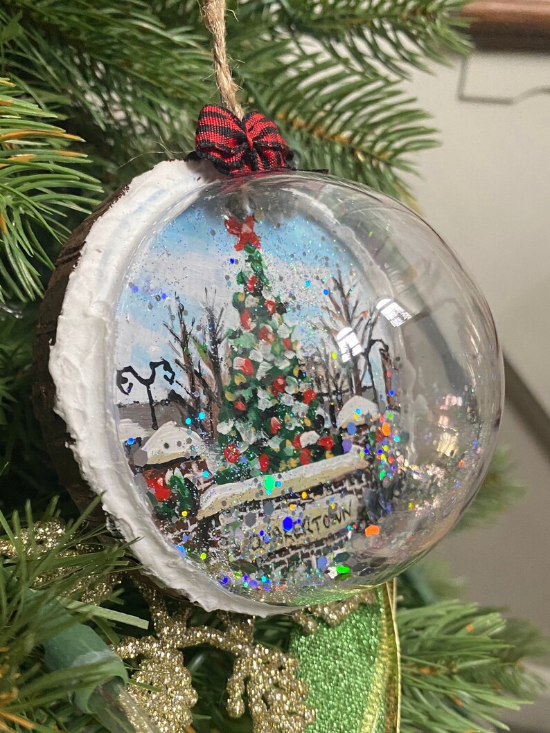 Rustic Snow Globe Ornament Quakertown PA Holiday Tree Etsy UK