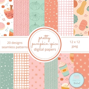 Pretty Pumpkin Spice Digital Papers