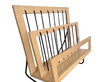 1960s Vintage Walter Lamb Style Wood and Rope Magazine Rack