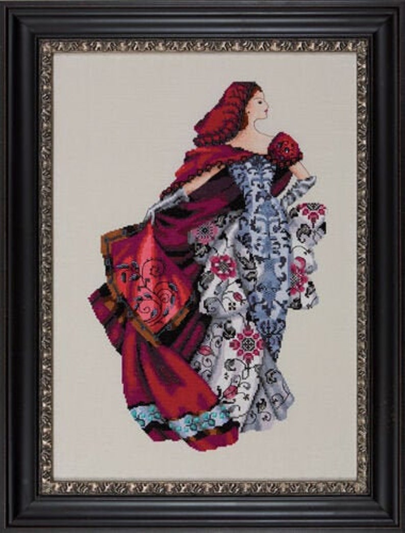 SALE SALE!Complete Xstitch Kit with aida MD128 RED by MIrabilia