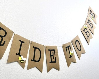 Bride To Bee Banner: Bee Theme Bridal Shower Decor