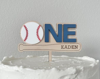 Décoration de gâteau Baseball ONE, premier anniversaire de baseball, de gâteau personnalisé, thèmes d'anniversaire pour enfants, décoration d'anniversaire de baseball, décoration de gâteau