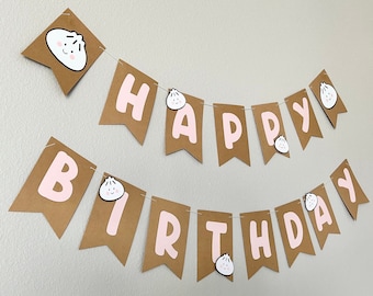Little Dumpling Birthday Banner: Bao Theme Party Decor