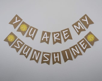 You Are My Sunshine Banner - You Are My Sunshine Theme Birthday, First Birthday Decor, Kids Birthday Party Banner, Sunshine Theme