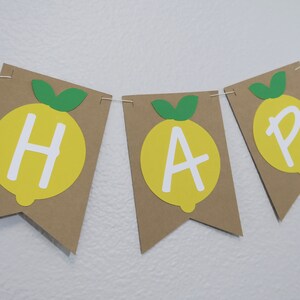 Lemon Birthday Banner - Lemonade Theme Birthday, Lemon Theme Party Decor