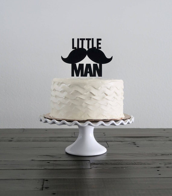Little Man Cake Topper Baby Shower Cake First Birthday Etsy