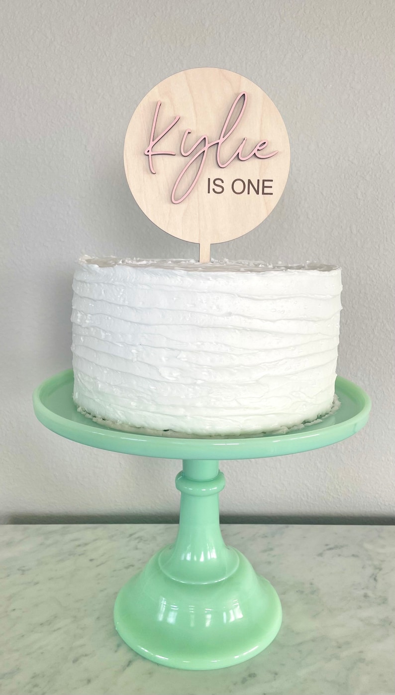 Personalized Birthday Cake Topper Wood Cake Topper First Etsy