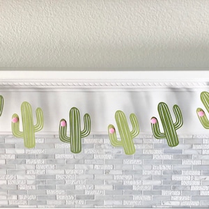Cactus Garland - Cactus Party Decor, Fiesta Theme