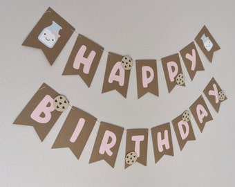 Milk & Cookies Birthday Banner - Milk and Cookies Theme Party Decor, Cookies Theme, Girl First Birthday Themes