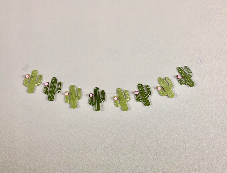 Cactus Garland Cactus Party Decor Cactus Theme Decor Fiesta Etsy