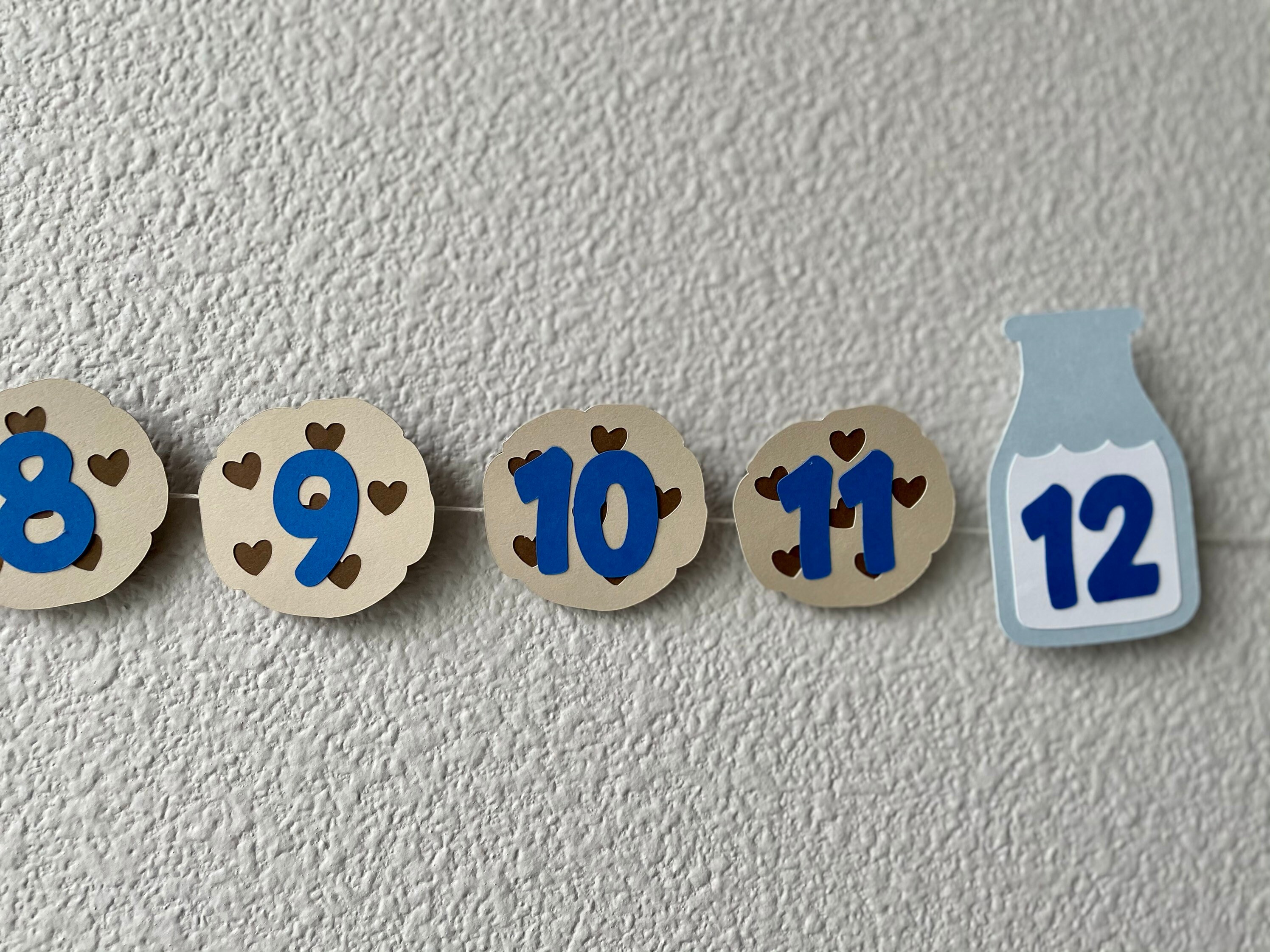 Milk & Cookies First Birthday Monthly Photo Banner