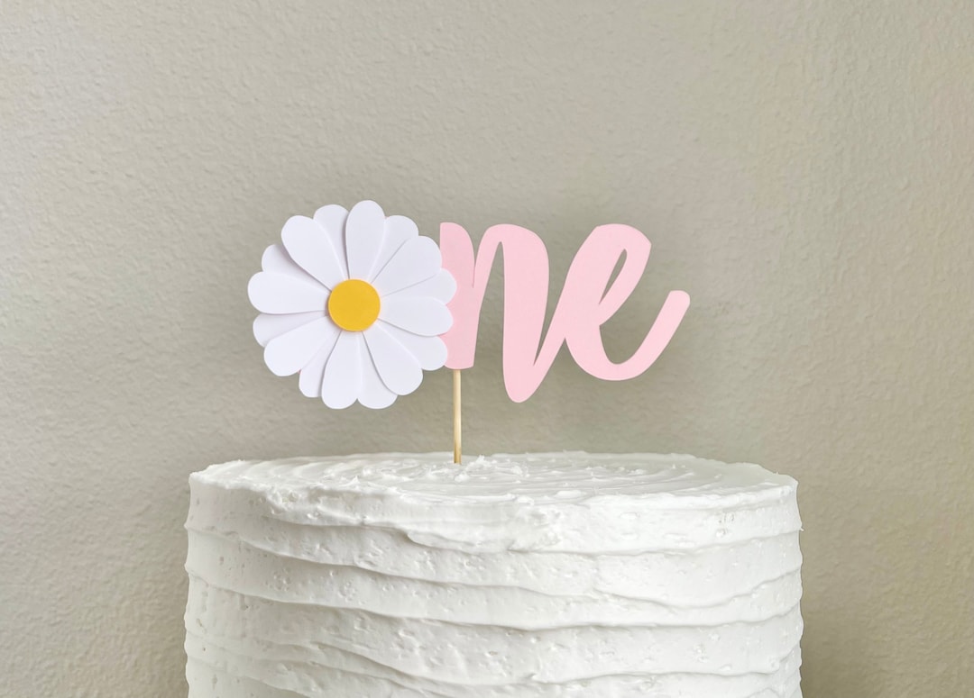 Daisy ONE Cake Topper, Daisy Theme First Birthday, Cake Smash Topper