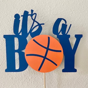 Basketball Baby Shower Cake Topper, It&#39;s A Boy Cake Topper, Basketball Theme Baby Shower, Baby Shower Cake Topper, Boy Baby Shower Themes