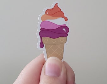 Pride Ice Cream Stickers: Lesbisch