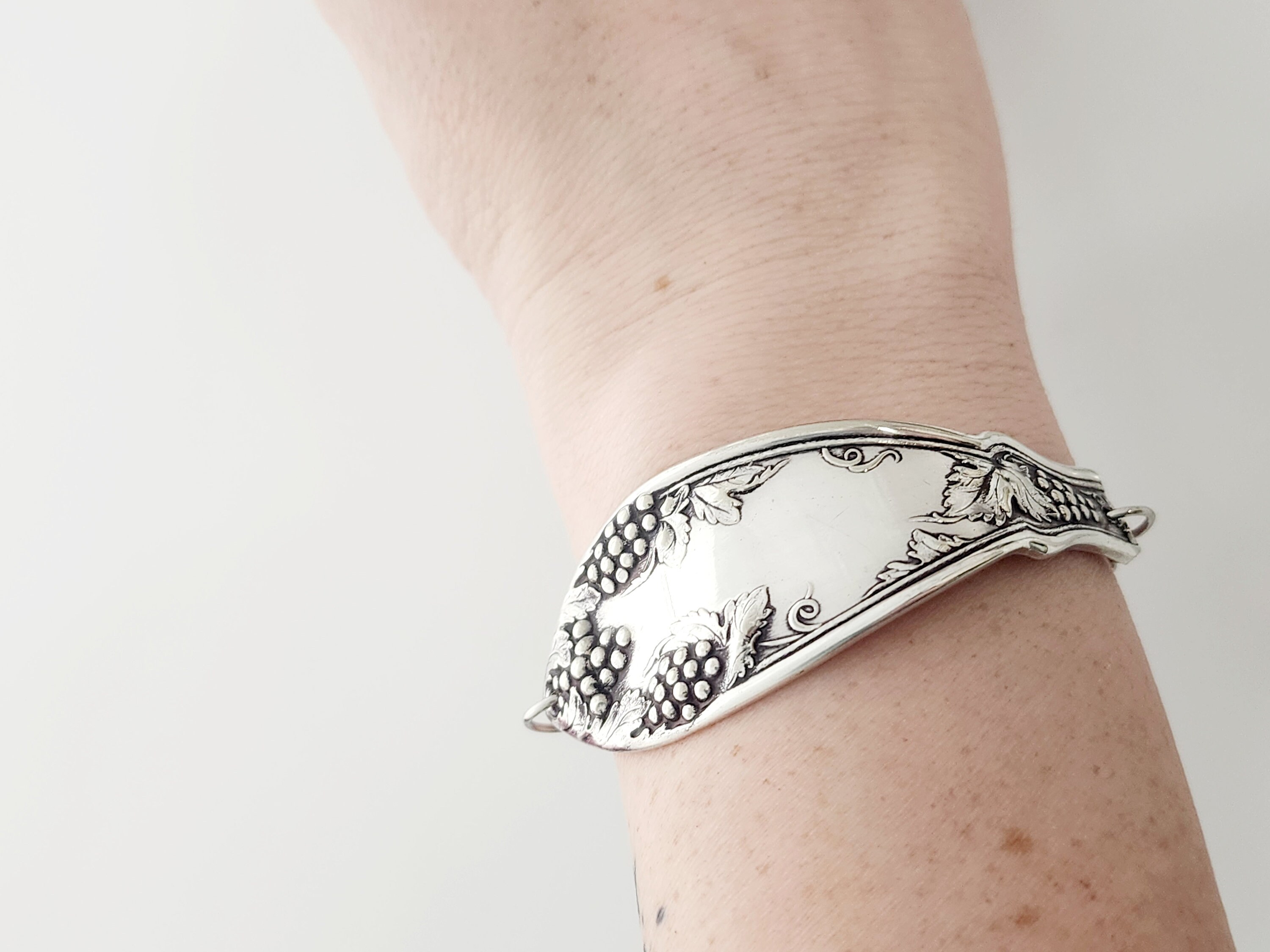 Vintage Unique Silverware Slider Bracelet, Adjustable, Wine Lover ...