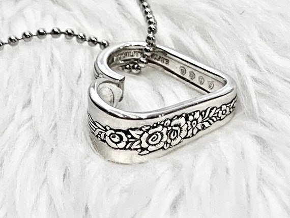 I Love You Soldered Heart Friend Gift Silverware Jewelry Heart Necklace Spoon Heart Jewelry Valentine/'s Day Gifts For Her