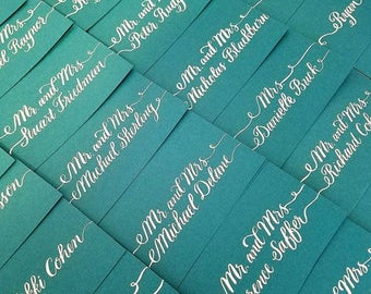 Calligraphy Place Cards for Weddings and other occasions - Uppercase Playful Font