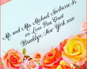 Elegant Calligraphy Envelope Addressing for Weddings and other Occasions - Elegance Script