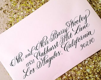 Luxurious and Elegant Calligraphy Envelope Addressing for Weddings and other Occasions - Breathtaking  Script