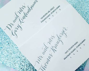 Modern Calligraphy Envelope Addressing for Weddings and other Occasions - Charming Script