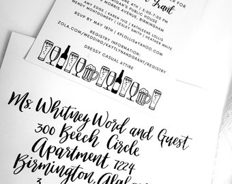 Modern and Trendy Envelope Addressing for Weddings and other Occasions - Vacation Paradise Script