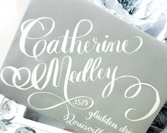 Striking and Bold Envelope Addressing for Weddings and other Occasions - Sunset Boulevard Script