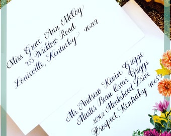 Elegant Calligraphy Envelope Addressing for Weddings and other Occasions - Bickham Script