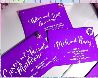 Fun  and Modern Calligraphy Envelope Addressing for Weddings and other Occasions - DelightfulFont