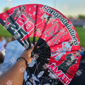 Custom Graduation Clack Fans – Personalized Photo Hand Fans for Celebrations