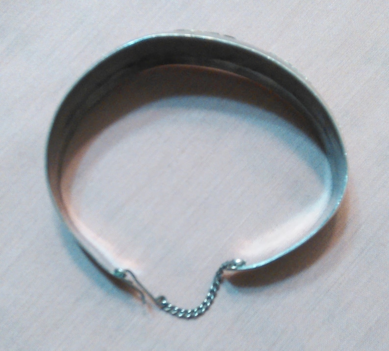 18 Karat Gold And Sterling Silver Ladies Peruvian Viracocha Cuff Bracelet