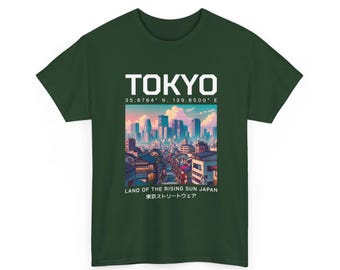 Tokyo skyline graphic Tee | Land of the Rising Sun coordinates