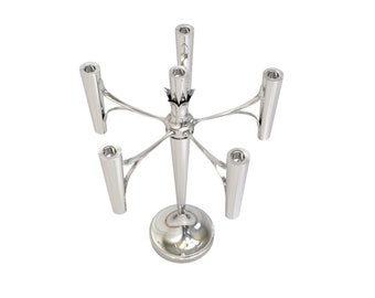 Contemporary Clean Lines Sterling Silver Candelabra