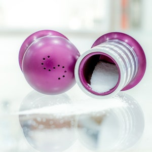 Christmas Table Gift - Salt & Pepper Shakers with Shiny Finish and Custom Colors