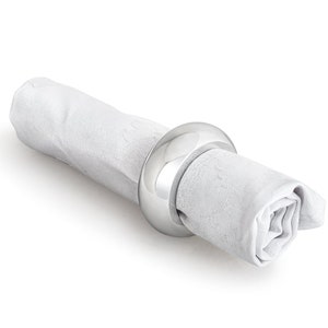 Klassische & glänzende Aluminium Serviettenringhalter Ringe mit Gehämmerter Oberfläche