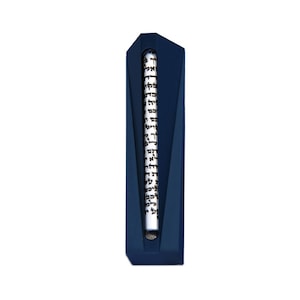 Unique Modern Anodized Aluminum Small Blue Mezuzah Case (Fit to 7 cm Scroll)